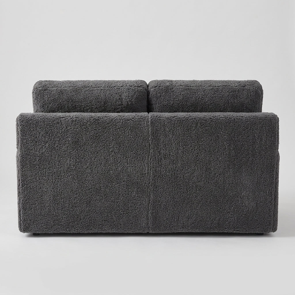 Family Lounger | Cloud-Bouclé Loveseat & Storage Ottoman - Image 11