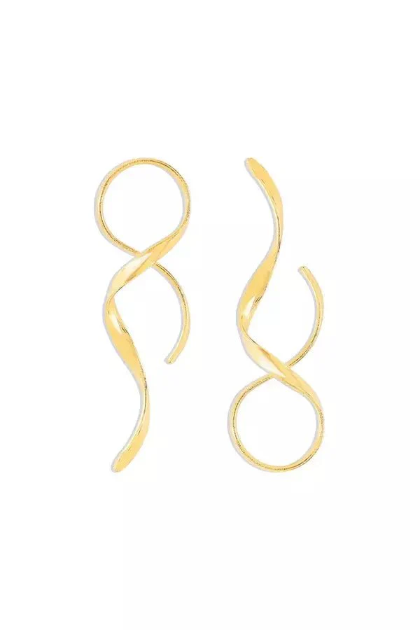 Crissia Swirl Spiral Earrings - Image 4
