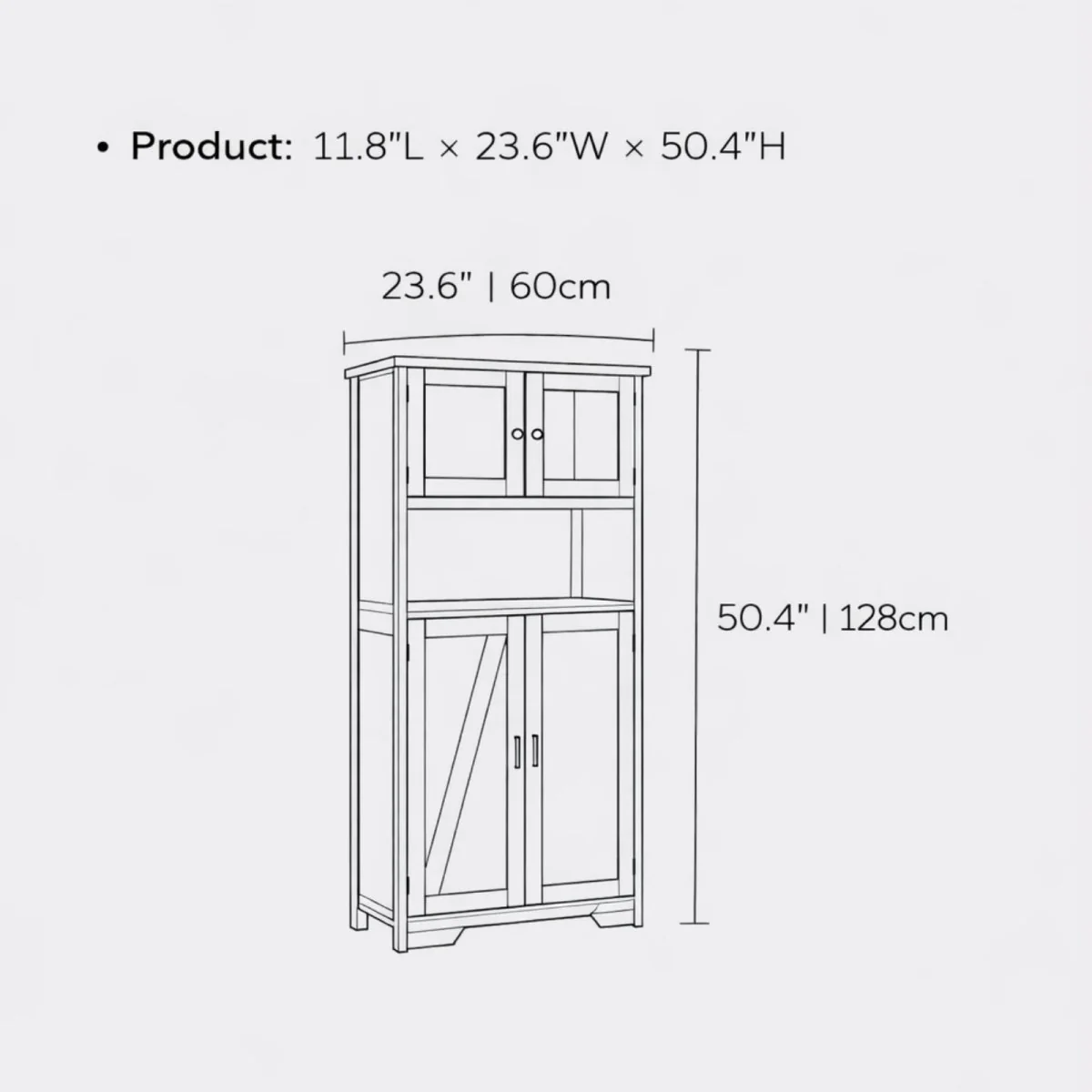 Hudson Larder | Farmhouse Coffee Bar & Display Hutch - Image 9