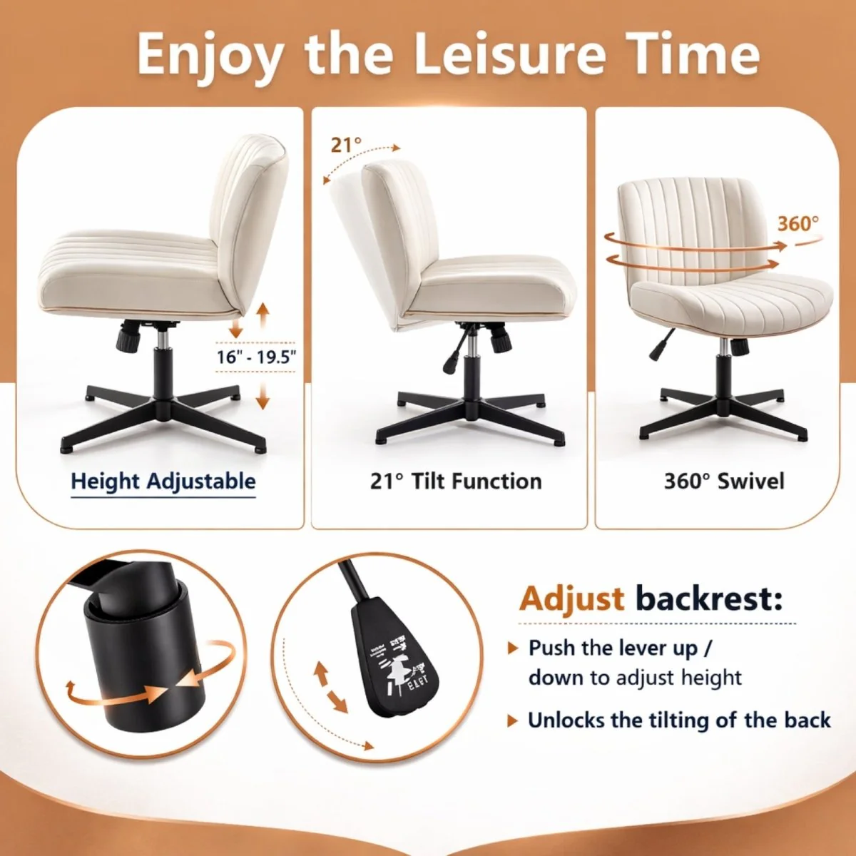 Kova Cross-Legged Chair | Wide-Seat Swivel Sanctuary - Image 13