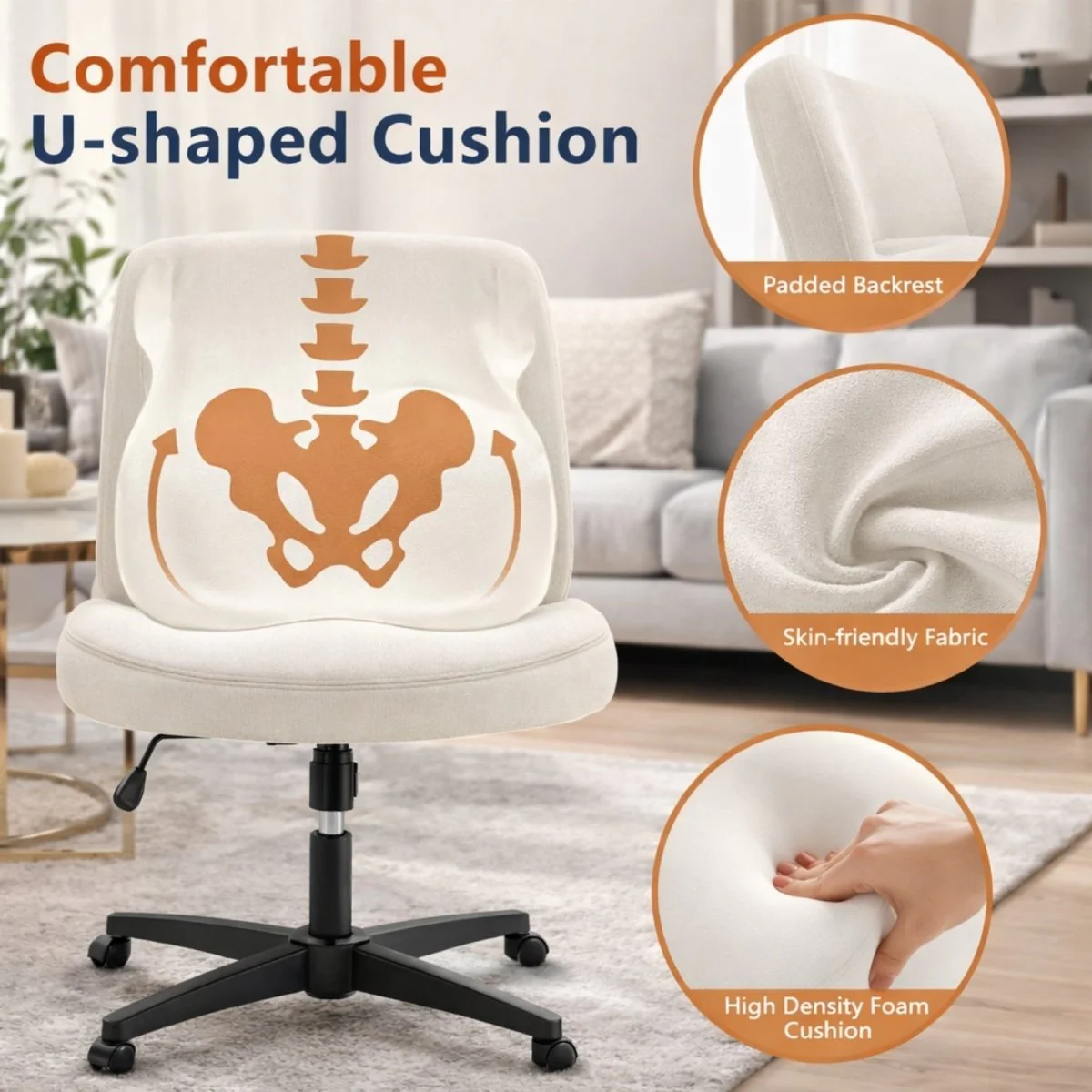 Kova Cross-Legged Chair | Wide-Seat Swivel Sanctuary - Image 14