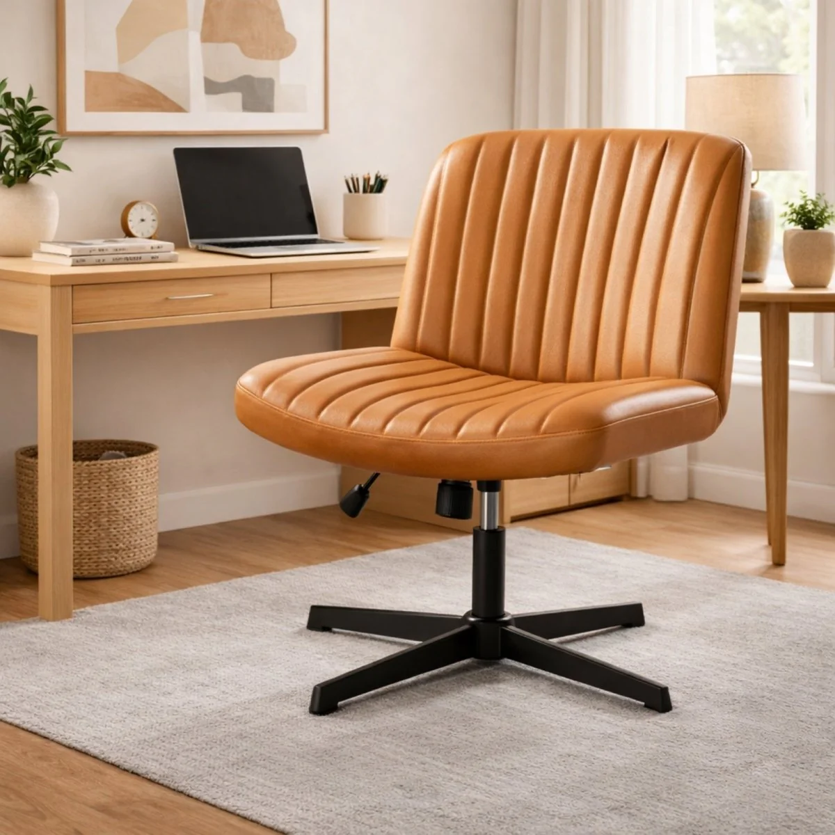 Kova Cross-Legged Chair | Wide-Seat Swivel Sanctuary - Image 3