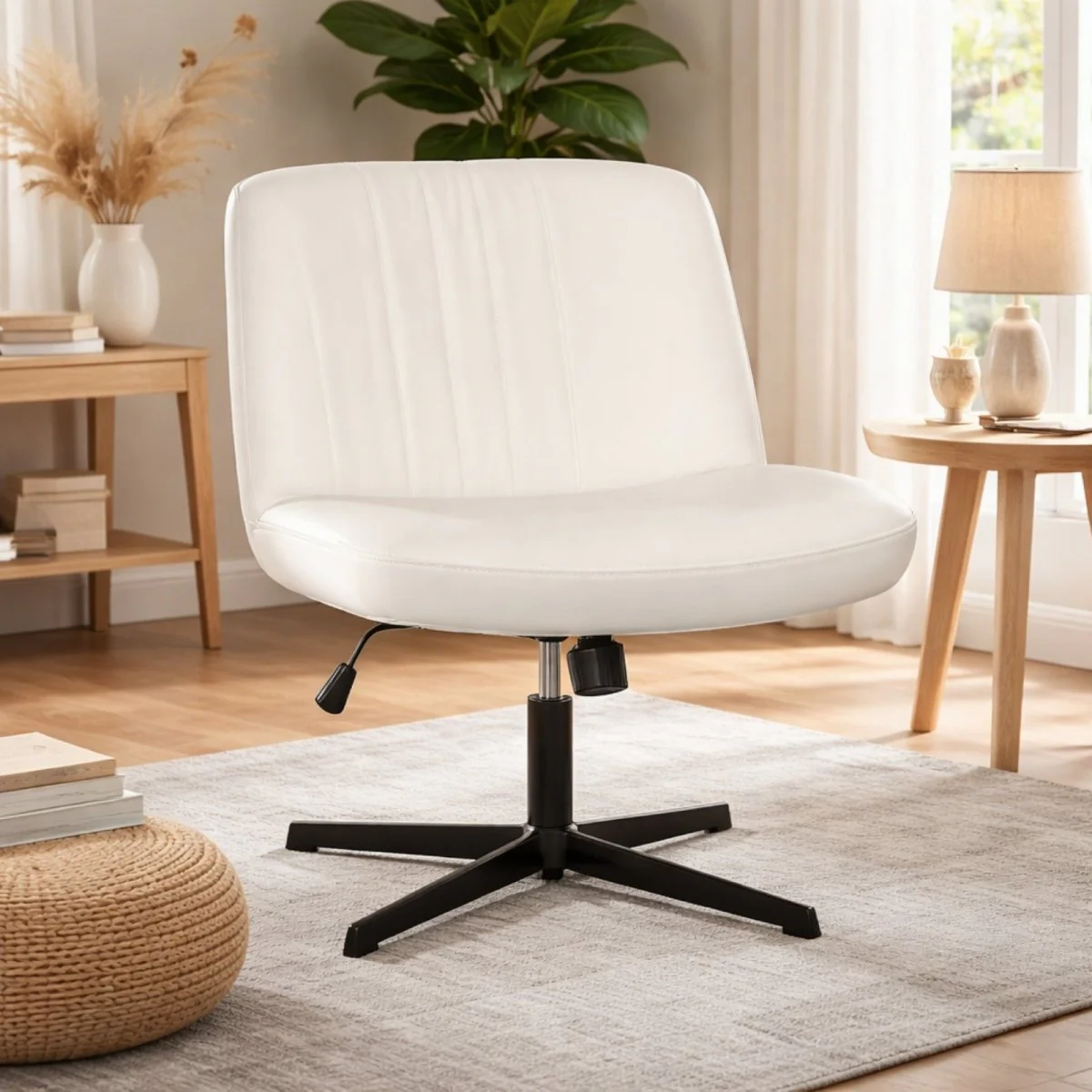 Kova Cross-Legged Chair | Wide-Seat Swivel Sanctuary - Image 5