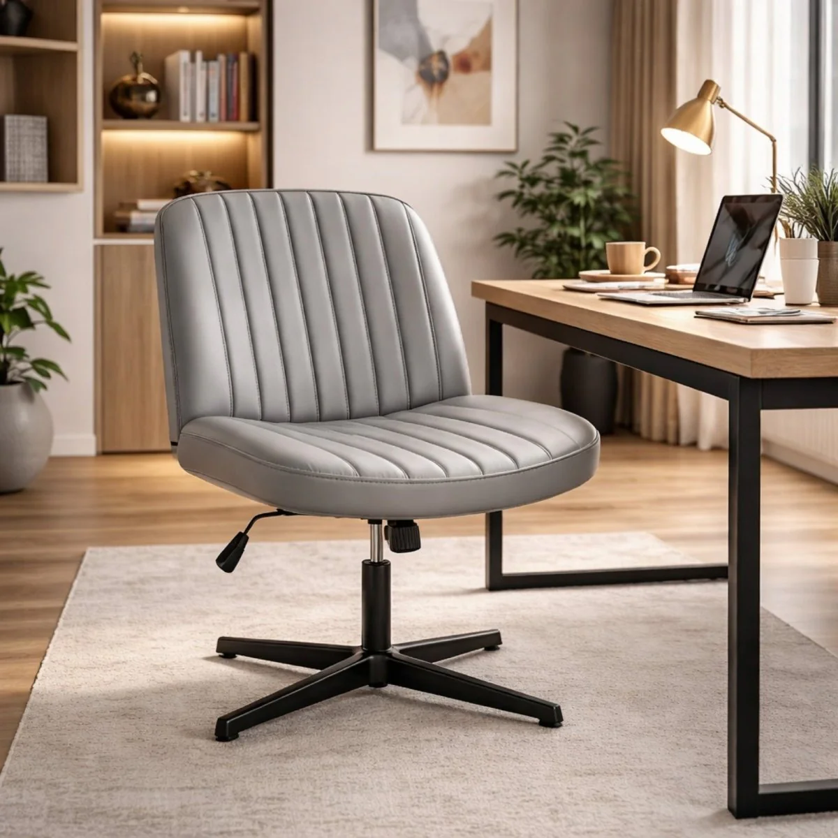 Kova Cross-Legged Chair | Wide-Seat Swivel Sanctuary - Image 6