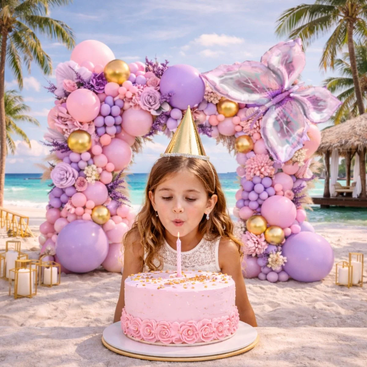 Purple Butterfly Balloon Arch Kit - 172pc Lavender Pink Gold Garland for Girls Birthday, Baby Shower, Wedding Decorations - Professional DIY Party Backdrop Set with Giant Foil Butterflies - Image 3