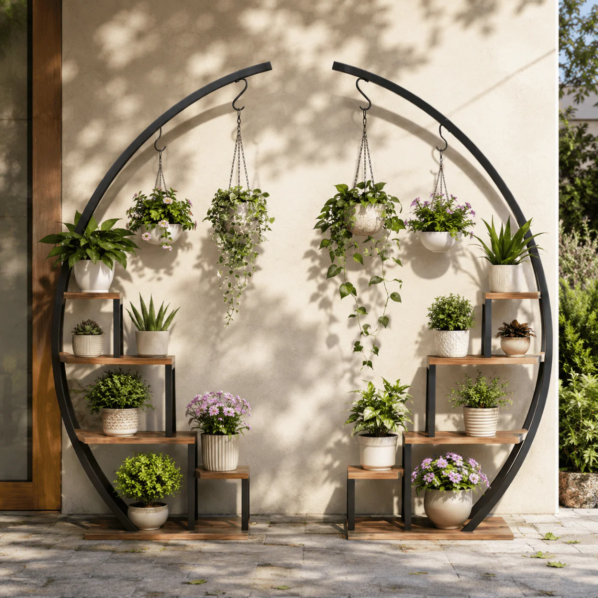 Luna Arch Botanical Gallery | 5-Tier Half-Moon Plant Stand - Image 8