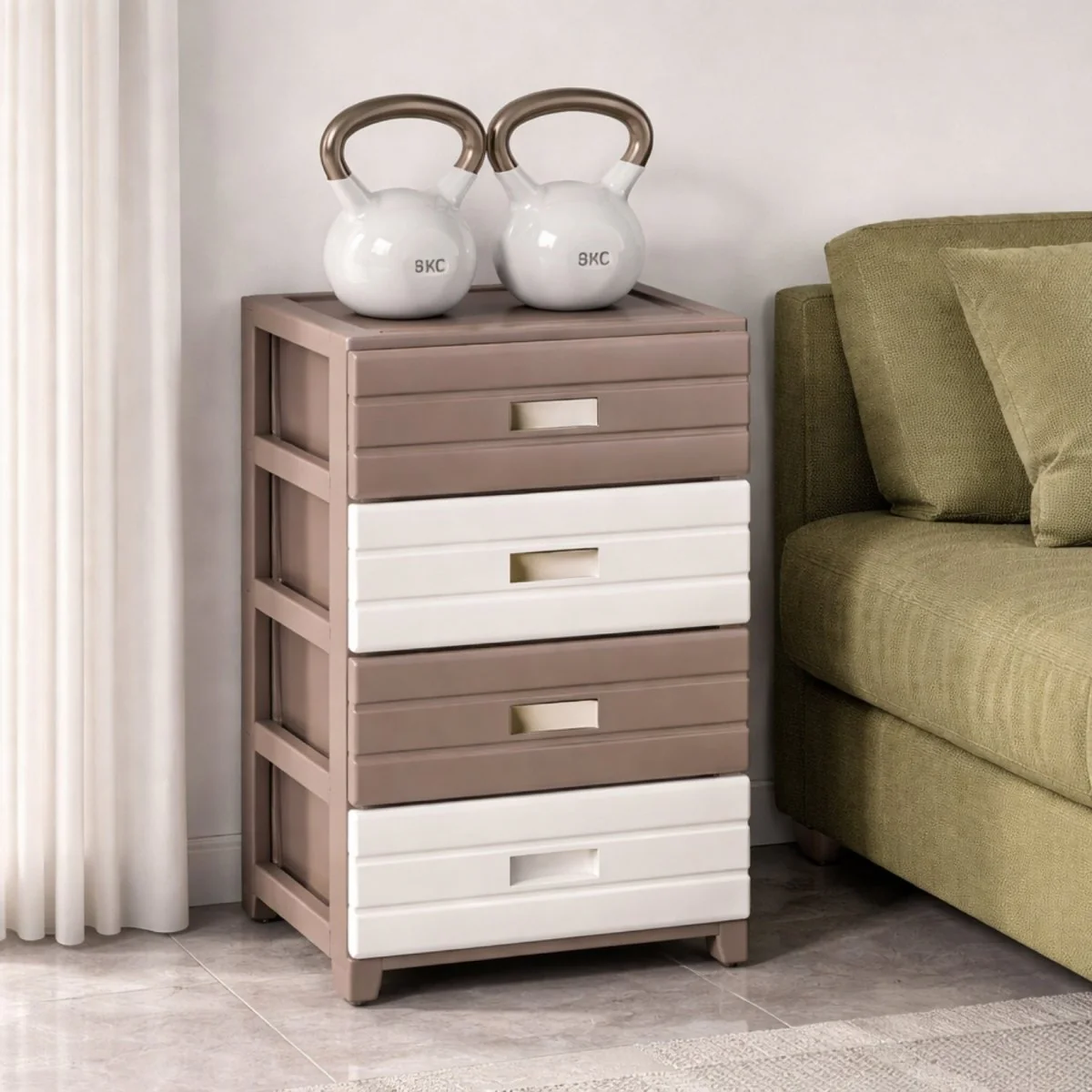 Havenwood Ascend Minimalist Drawer | Multi-Tier Rolling Storage Cabinet - Image 6