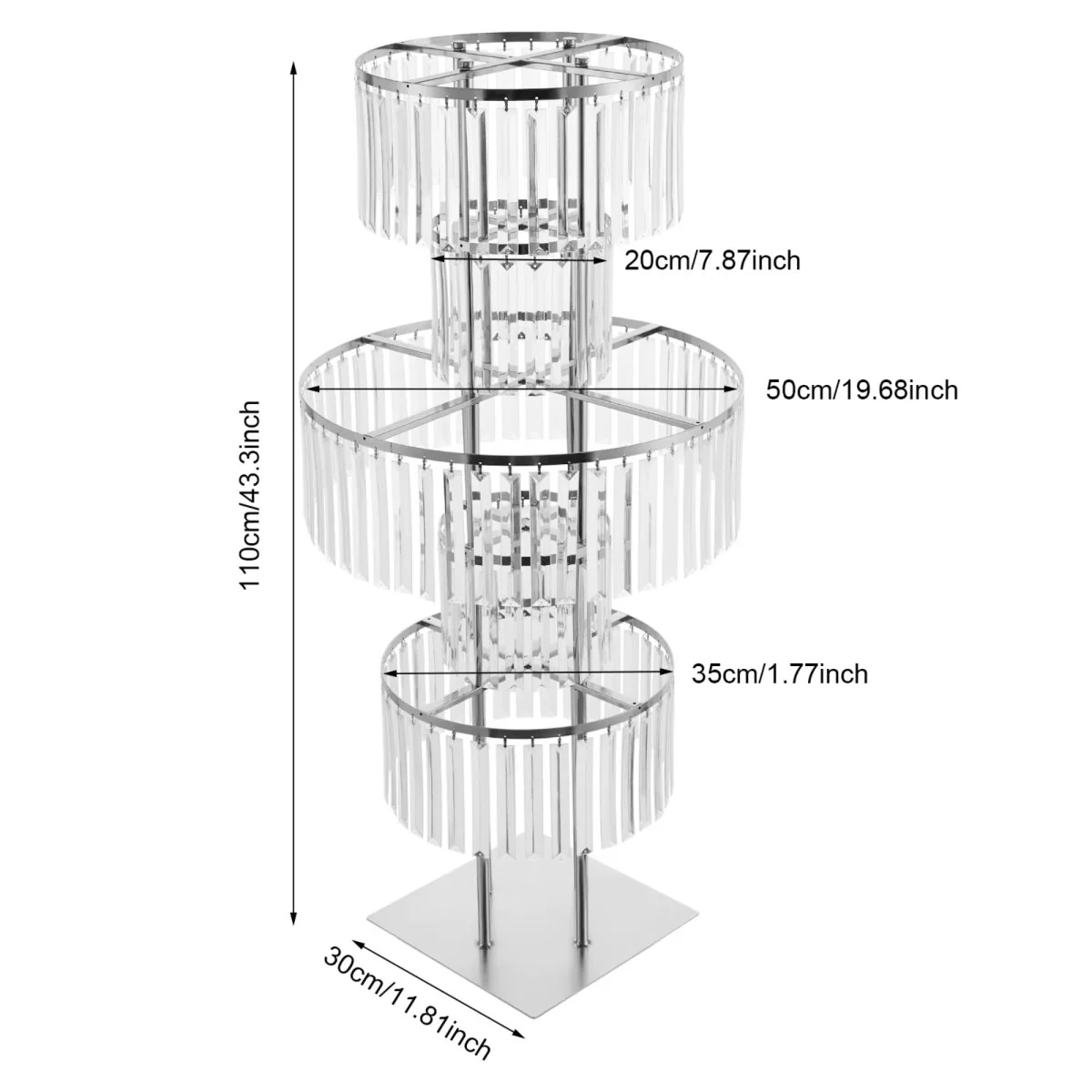 Versailles Grand Stand | Tall Tiered Crystal Floral Centerpiece - Image 10