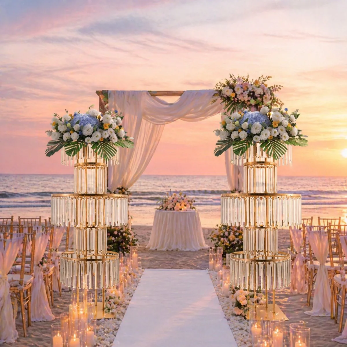 Versailles Grand Stand | Tall Tiered Crystal Floral Centerpiece - Image 6