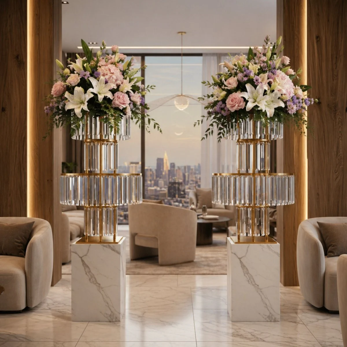 Versailles Grand Stand | Tall Tiered Crystal Floral Centerpiece - Image 7